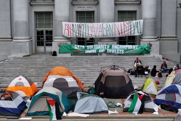The encampment at UC Berkeley