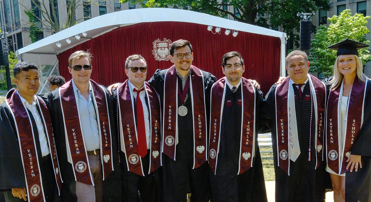 Student veterans celebrate graduating from the University of Chicago