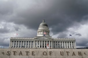 The Utah state capitol building