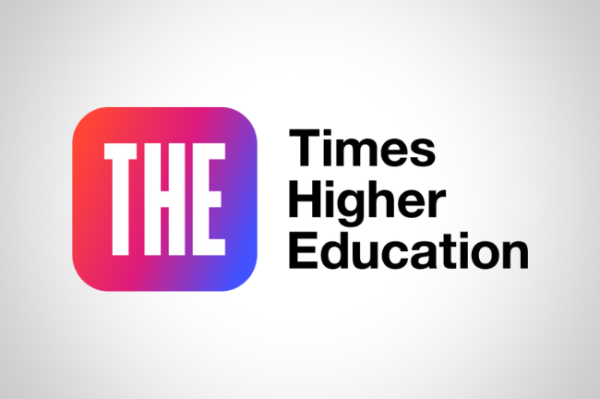 Logo for Times Higher Education on a white background