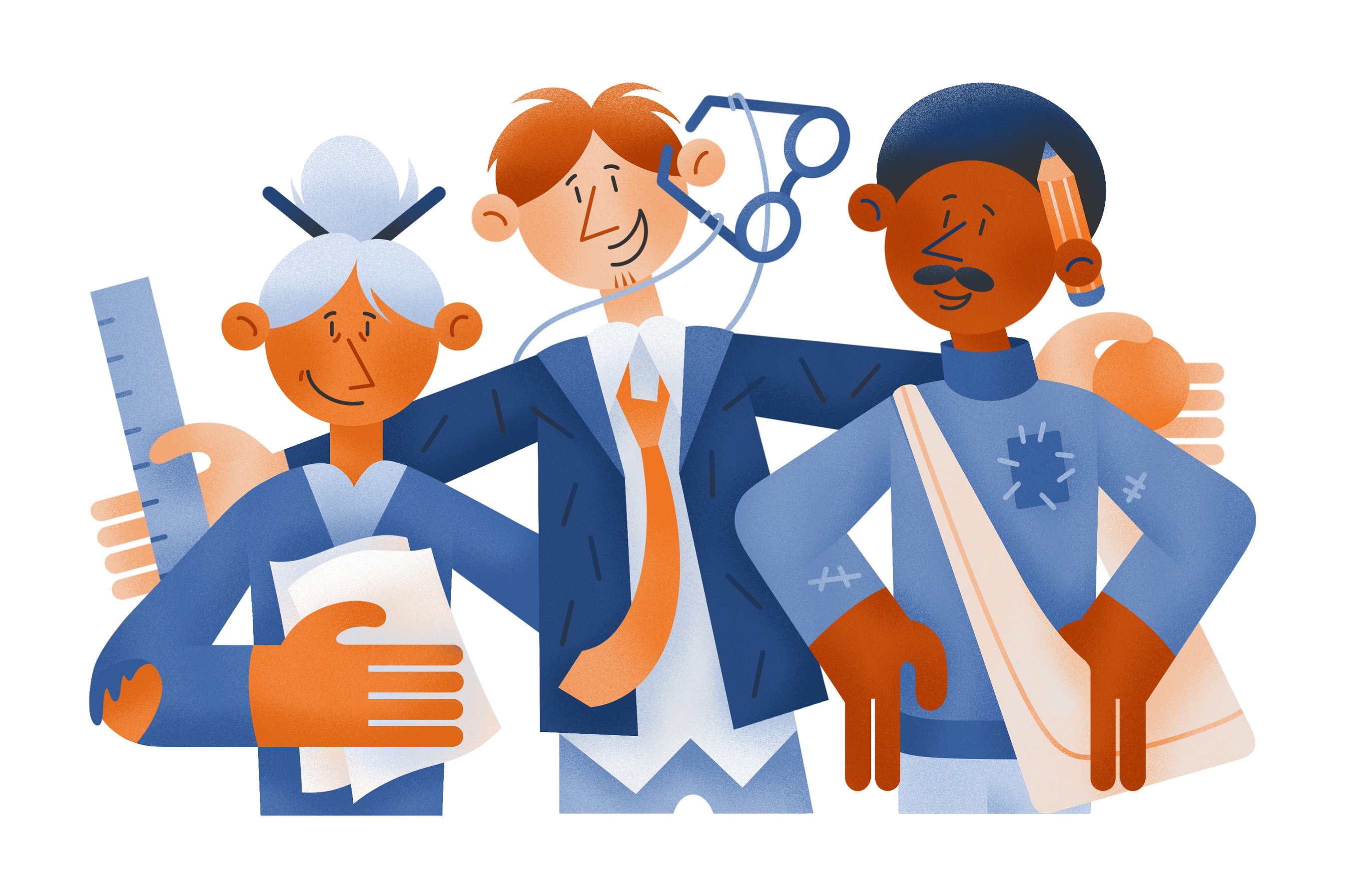 Drawing of professors