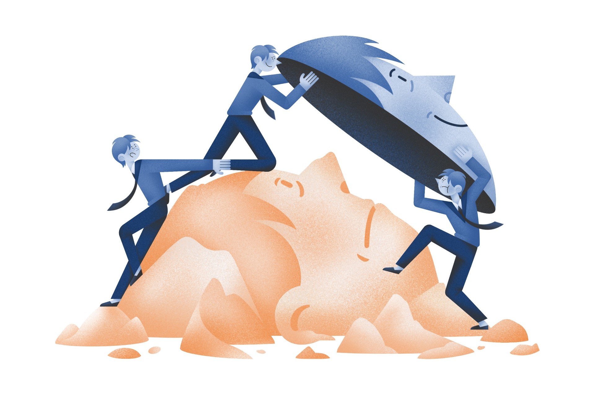 Image of taking off a mask