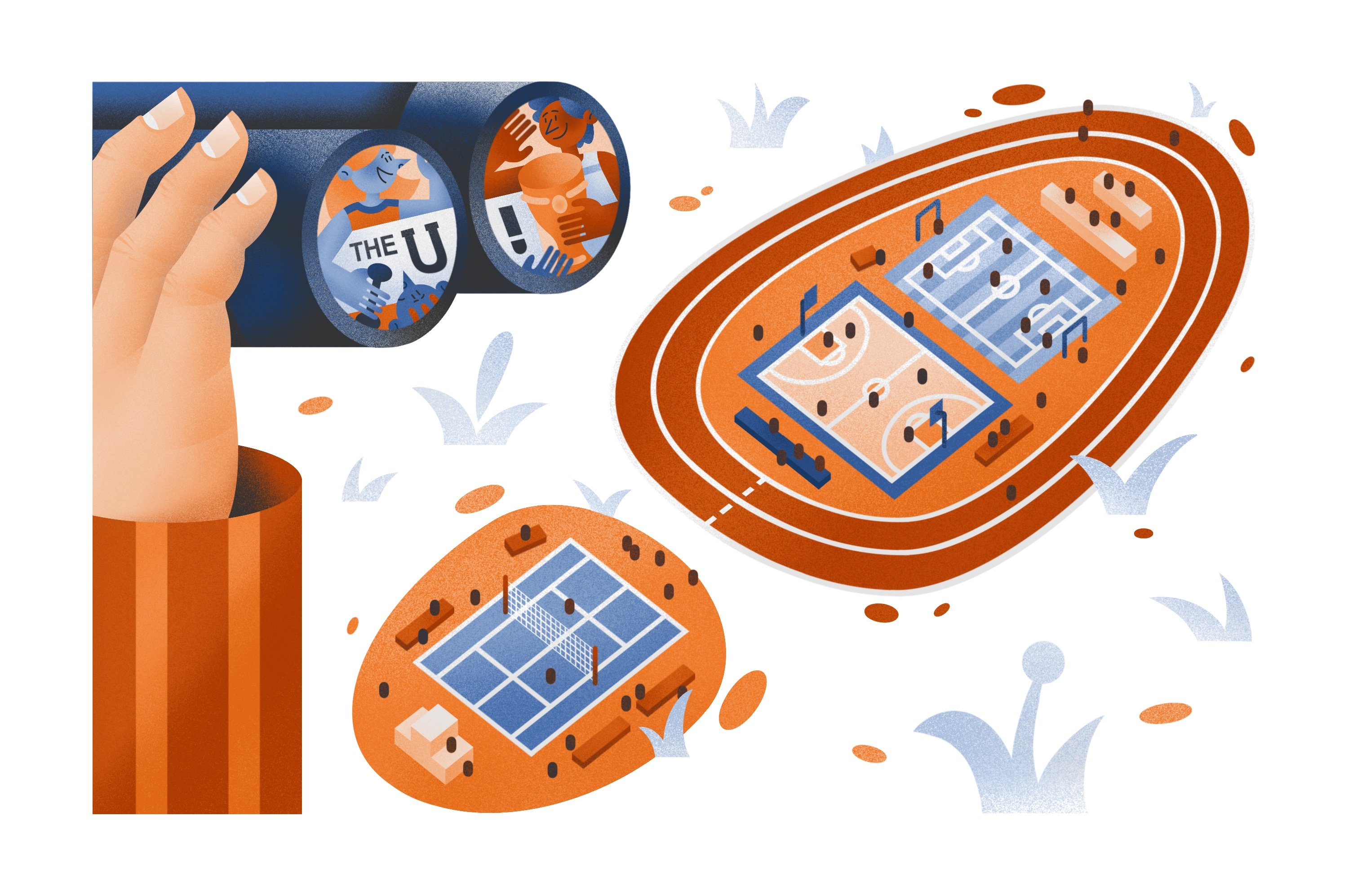 Illustration about college sports