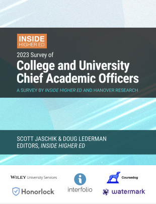 Cover of the Provosts' views on tenure, gen ed, budgets and more Survey report
