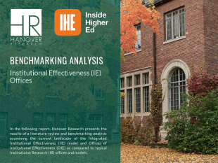 Cover of Institutional Effectiveness Office Benchmarking Analysis