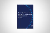The dark-blue title page of "The U.S. National Strategy to Counter Antisemitism," dated May 23. The White House seal is in the lower right-hand corner.