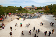 Students walk on the University of Nebraska at Lincoln campus.