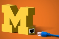 University of Michigan logo with unplugged cord