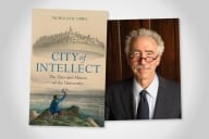 An image of the book jacket beside a picture of the author, Nicholas Dirks, a light-skinned man with gray hair and glasses