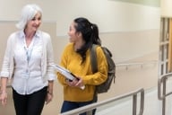 Teacher takes time to walk and talk with teen