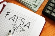 FAFSA written in notebook