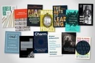 A collection of the 13 book covers for the books discussed in the accompanying review.