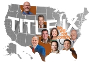 Graphic showing the map of the United States and the states planning to not follow the new Title IX rule