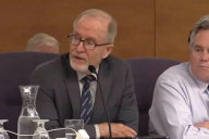 A screenshot of a meeting showing Mark Hagerott, chancellor of the North Dakota University System.