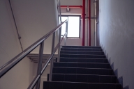 A staircase in an administrative building.