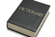 A picture of a dictionary against a white background.