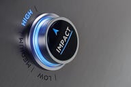 A button with the word "impact" is dialed to "high," as one would turn a button on a stove.