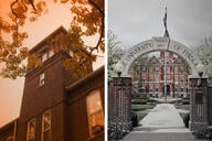Photos of the University of Findlay and Bluffton University campuses.