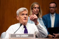 Chairman Sen. Bill Cassidy, R-La., arrives to conduct the Senate Health, Education, Labor, and Pensions Committee confirmation hearing.