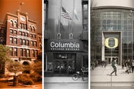 Illustration: The campuses of Clark University, Columbia College Chicago and the University of Oregon. 
