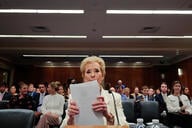 Education Secretary Linda McMahon prepares to testify before the Senate Appropriations Committee's Labor, Health and Human Services, and Education Subcommittee.