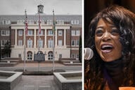 Lee Hall Auditorium at Florida Agricultural and Mechanical University (FAMU) and the new president, Marva Johnson.