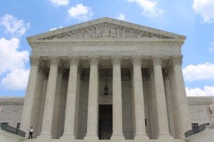 The eight-columned facade of the U.S. Supreme court.