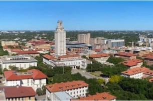 A photo of the University of Texas at Austin's campus. 
