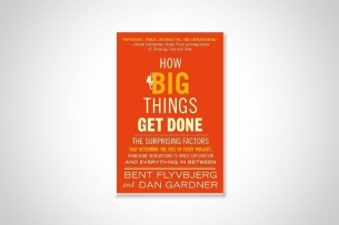 Cover of How Big Things Get Done, mostly orange with yellow lettering