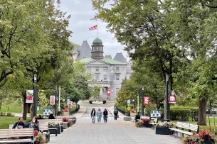 A street scene of McGill University in Montreal