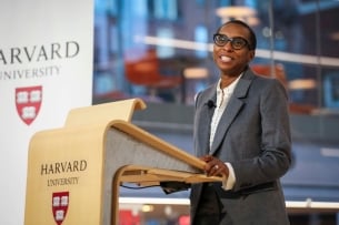 A photo of Harvard University president Claudine Gay