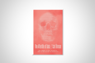 The book cover of Carl Öhman’s “The Afterlife of Data: What Happens to Your Information When You Die and Why You Should Care.” The cover features an image of a human skull against a red background.