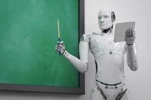 Robot teaching a class