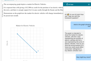 A screenshot of a student conversation with an AI tutor