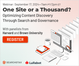 One Site or a Thousand? Optimizing Content Discovery Through Search and Governance