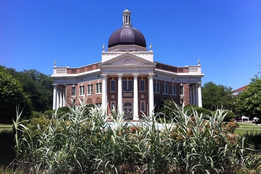 The Aubrey K. Lucas administration building on the University of Southern Mississippi campus
