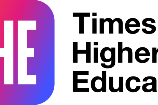 The Times Higher Education logo, with a red T, purple H and blue E.