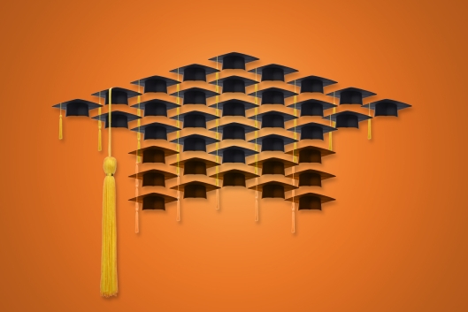 Digital grad cap and tassel 