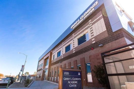 The University of Arizona’s student athlete support center on a sunny day