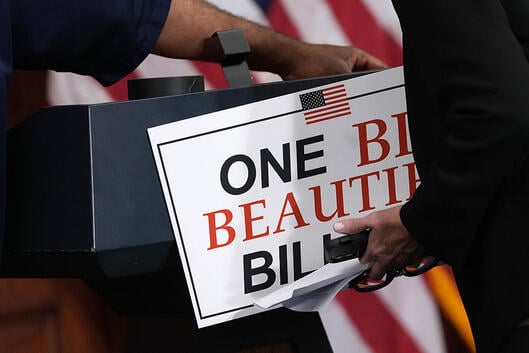 Poster says, "One Big Beautiful Bill Act"