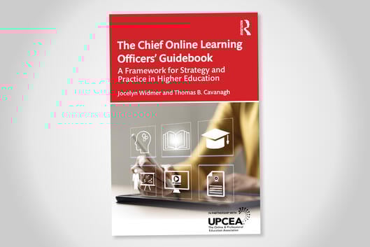 Cover of the Chief Online Learning Officers' Guidebook: A Framework for Strategy and Practice in Higher Education By Jocelyn Widmer, Thomas B. Cavanagh.