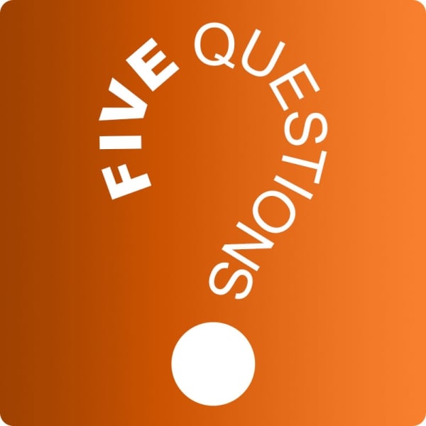 Five Questions letters arranged in a question mark