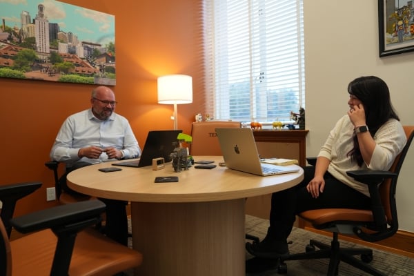 desk and people