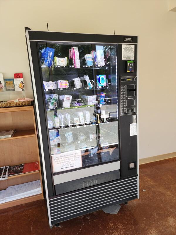 The wellness vending machine at College of the Redwoods Eureka campus
