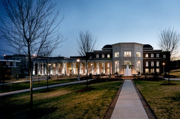 Birmingham Southern campus at twilight