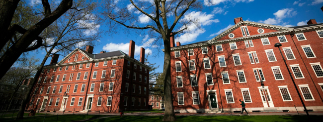 Redbrick buildings on the Harvard campus