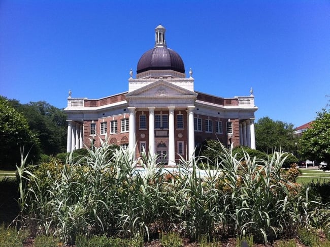 The Aubrey K. Lucas administration building on the University of Southern Mississippi campus