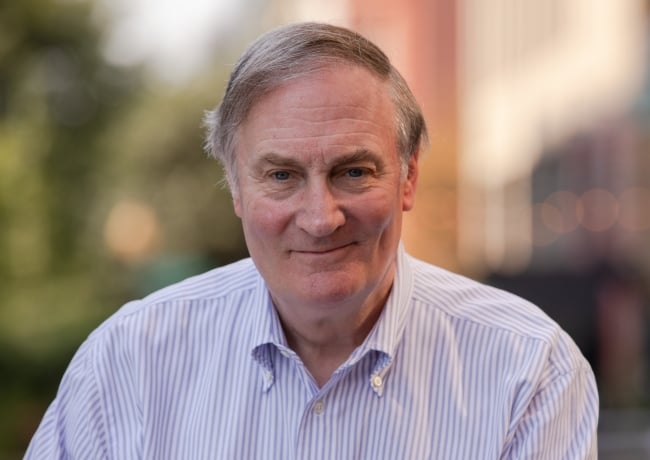 Terry Hartle, a white man with gray hair wearing a collared shirt.