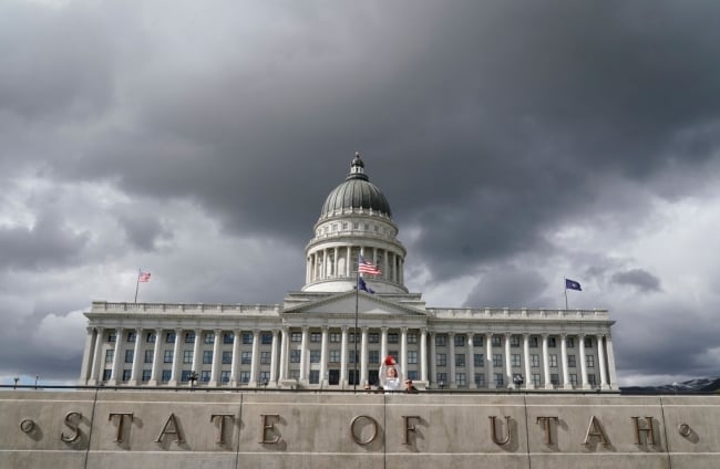 The Utah state capitol building