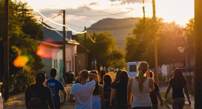 University of Arizona students walk in Tucson